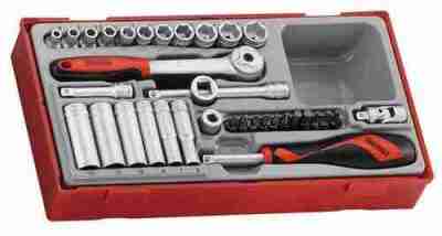 Socket Set 1/4 inch Drive 35 Pieces(TT1435) Socket Set 1/4 inch Drive 35 Pieces(TT1435)