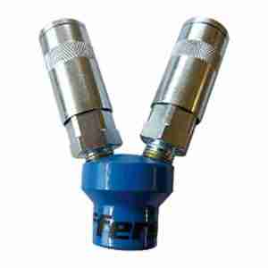 Twin Coupling 1/4" Female to 2 x Female Q/Release(JEFA008-CD) Twin Coupling 1/4" Female to 2 x Female Q/Release(JEFA008-CD)