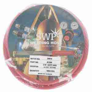 SWP "5/16 X 10 MTR ACETY HOSE - 8MM c/w 3/8"" FITTING"(A1380) SWP "5/16 X 10 MTR ACETY HOSE - 8MM c/w 3/8"" FITTING"(A1380)