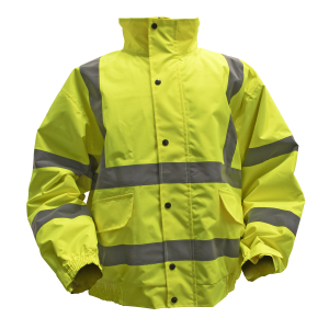Worksafe Hi-Vis Yellow Jacket with Quilted Lining, Elasticated Waist & Cuffs - Large Worksafe Hi-Vis Yellow Jacket with Quilted Lining, Elasticated Waist & Cuffs - Large