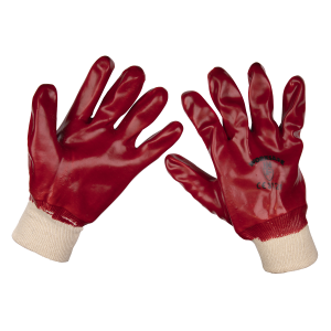 Worksafe PVC Knit Wrist Gloves, Large - Pack of 12 Pairs Worksafe PVC Knit Wrist Gloves, Large - Pack of 12 Pairs