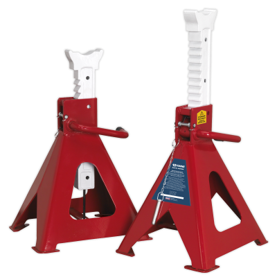 Auto Rise Ratchet Axle Stands (Pair) 10 Tonne Capacity per Stand Auto Rise Ratchet Axle Stands (Pair) 10 Tonne Capacity per Stand