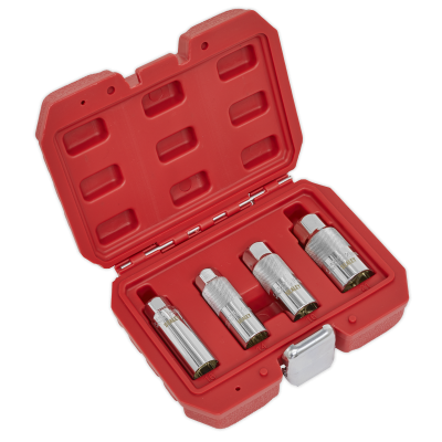 Magnetic Spark Plug Socket Set 3/8"Sq Drive 4pc Magnetic Spark Plug Socket Set 3/8"Sq Drive 4pc