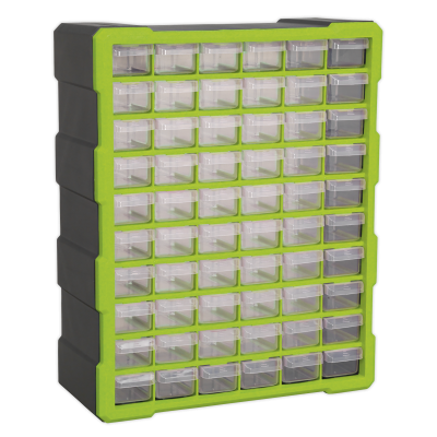 Cabinet Box 60 Drawer - Green/Black