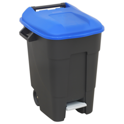 Refuse/Wheelie Bin with Foot Pedal 100L - Blue Refuse/Wheelie Bin with Foot Pedal 100L - Blue