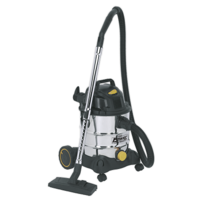 Industrial Vacuum Cleaner Wet & Dry Stainless Drum 20L 1250W/110V