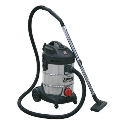 Industrial Vacuum Cleaner Stainless Steel Drum 30L 1400W/230V Industrial Vacuum Cleaner Stainless Steel Drum 30L 1400W/230V