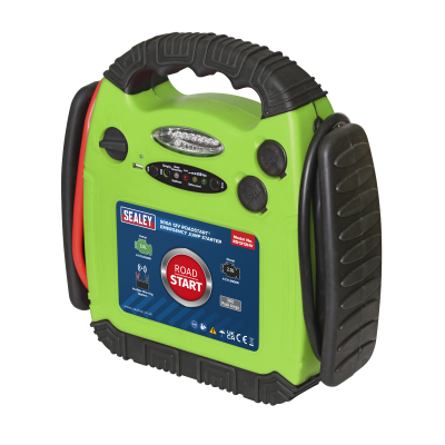 RoadStart 12V Emergency Jump Starter 900 Peak Amps - Hi-Vis Green RoadStart 12V Emergency Jump Starter 900 Peak Amps - Hi-Vis Green