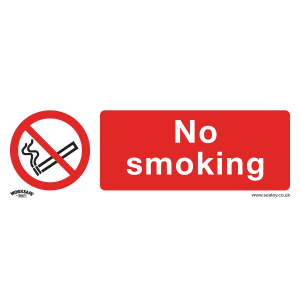 Worksafe No Smoking Safety Sign - Rigid Plastic Worksafe No Smoking Safety Sign - Rigid Plastic