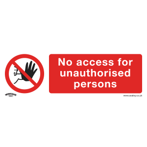 Worksafe No Access Safety Sign - Rigid Plastic Worksafe No Access Safety Sign - Rigid Plastic