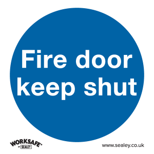 Worksafe Fire Door Keep Shut Safety Sign - Self-Adhesive Vinyl Worksafe Fire Door Keep Shut Safety Sign - Self-Adhesive Vinyl