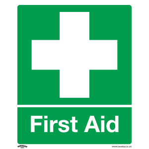 Worksafe First Aid Safety Sign - Self-Adhesive Vinyl Worksafe First Aid Safety Sign - Self-Adhesive Vinyl