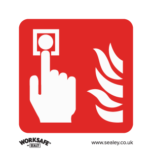 Worksafe Fire Alarm Symbol Safety Sign - Rigid Plastic Worksafe Fire Alarm Symbol Safety Sign - Rigid Plastic