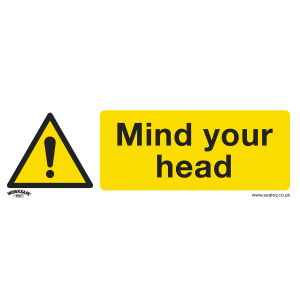 Worksafe Mind Your Head Safety Sign - Rigid Plastic Worksafe Mind Your Head Safety Sign - Rigid Plastic