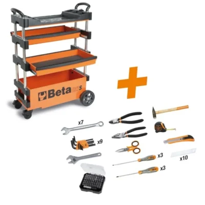 Folding tool trolley for outdoor jobs (C27S)