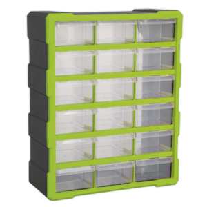 Cabinet Box 18 Drawer - Green/Black Cabinet Box 18 Drawer - Green/Black