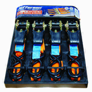 5m x 25mm Orange Ratchet Strap Set (4 Pack)(JEFRS05.0-04)